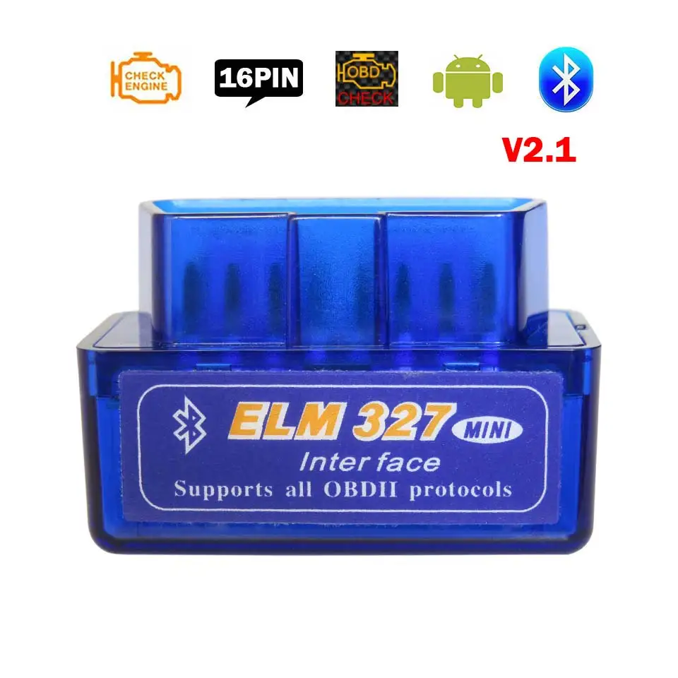 Мини ELM327 Bluetooth OBD2 V2.1 ELM 327 Obd 2 авто диагностические инструменты интерфейса