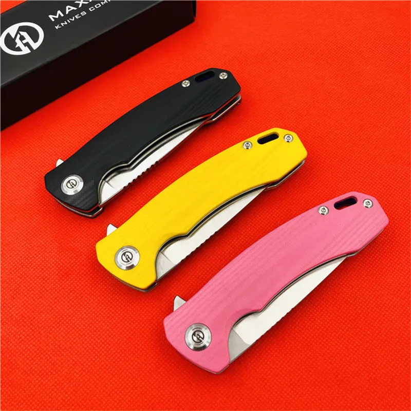 MAXACE balance-s складной нож G10 Ручка 14C27N стальной шлифовальный маленький складной нож открытый кемпинг рыболовный инструмент