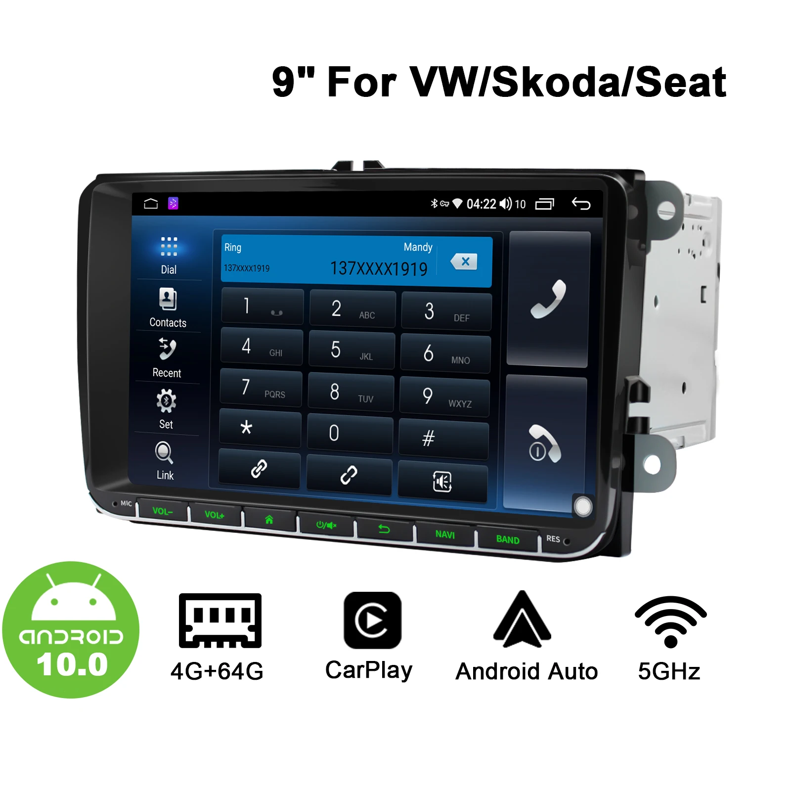 Автомобильное радио Joying 9 дюймов Android для Skoda Yeti/Octavia/Fabia GPS DSP SPDIF сабвуфер Carplay