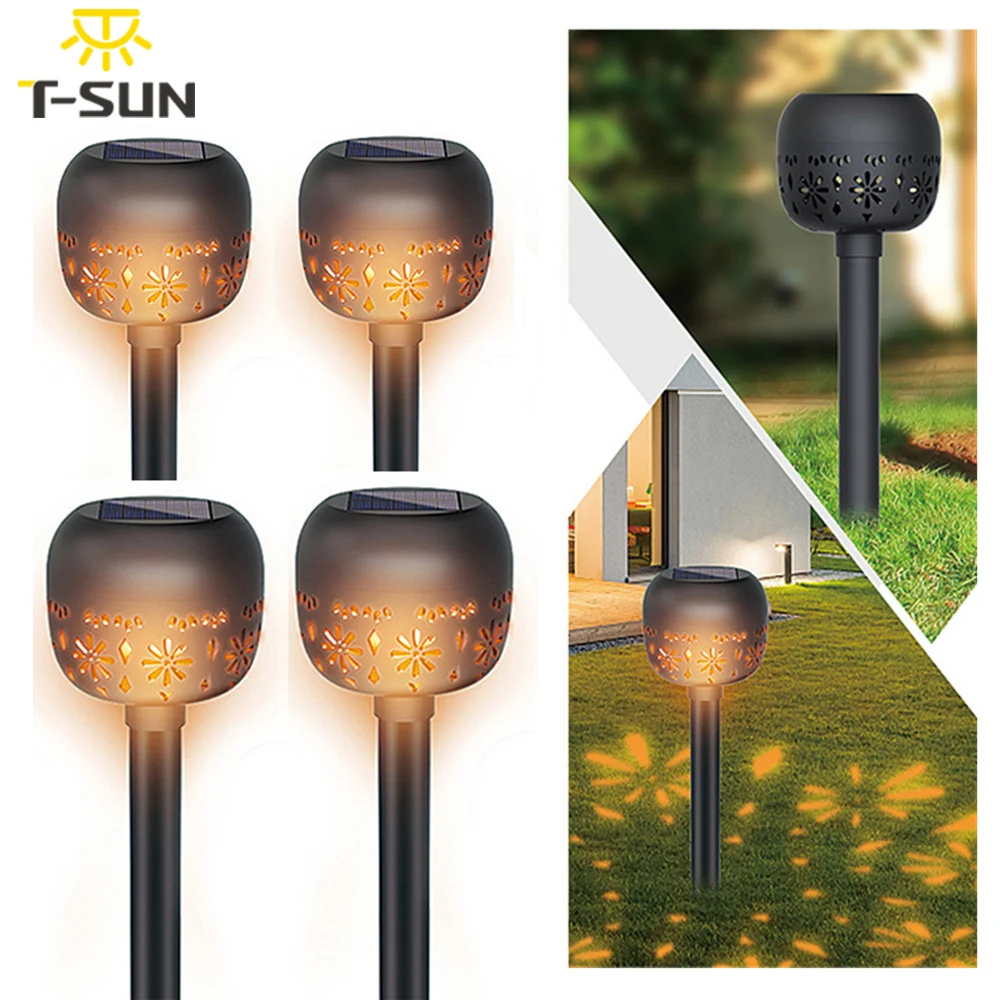 

T-SUN 4pcs Outdoor Led Solar Lights Solar Lighting IP65 Waterproof Lamp For Garden Decoration Landscape Lawn Path Solar Lamp