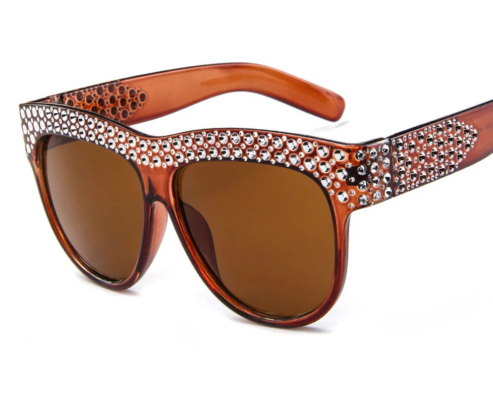 

Women's Sunglasses Imitation Diamond Trend Personality Big Frame Out of The Street All-match Style Available In Multiple Colors