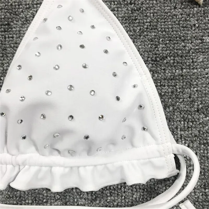 

Swimwear Women Crystal Rhinestone Bikini Sets Summer Swimsuit Beachwear Low Waist Brazilian Bathing Suit maillot de bain femme