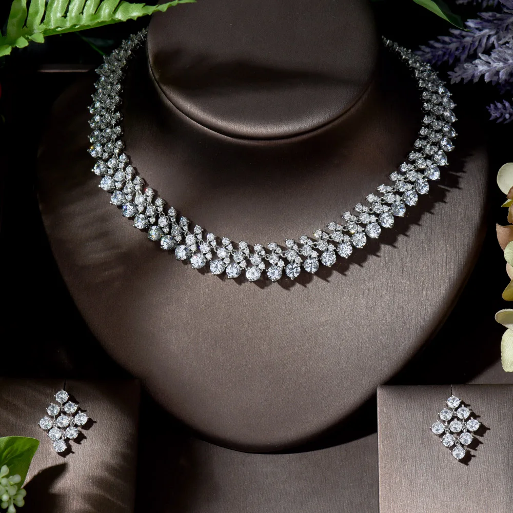 Свадебные ювелирные изделия HIBRIDE круглой формы с фианитом класса ААА Свадебный