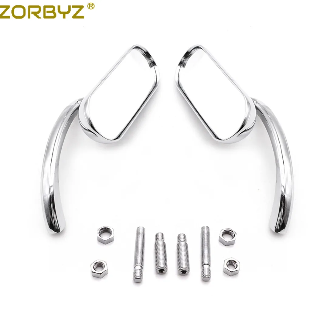 ZORBYZ 1 пара мотоцикл хром мини овальные боковые зеркала для Harley Dyna Softail Sportster Touring