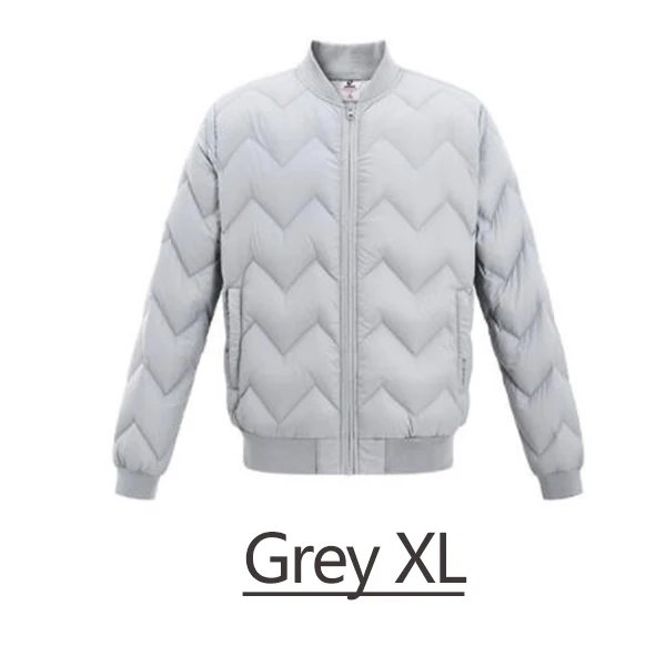 Grey XL Xiaomi Youpin Uleemark Man легкая куртка на гусином пуху мужская повседневная однотонная Модная стильная три цвета - Цвет: Grey XL