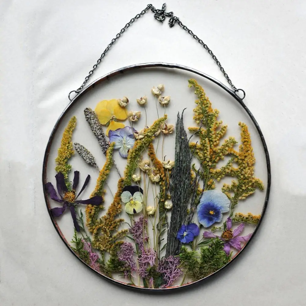 

Artificial Flower Ornament Wall Mounted Wide Application Acrylic Assorted Hanging Pressed Flower Plant Decor Home Supplies