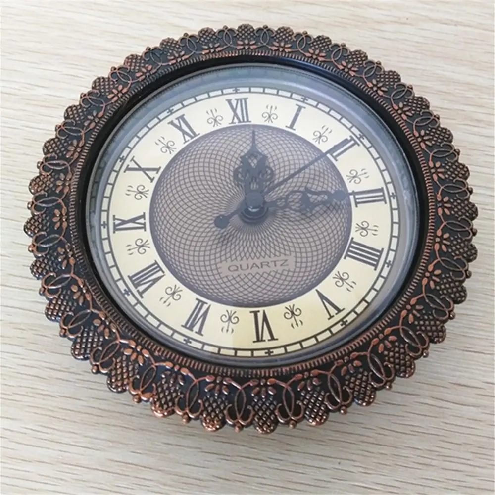 Shellhard 2-1/2&quot (65mm) Clock Quartz Movement Insert Roman Numeral White Face Gold Trim | Дом и сад
