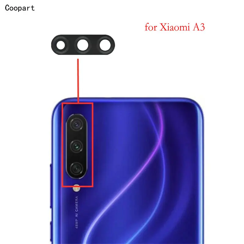 Новые запасные стекла для объектива задней камеры 2 шт./лот петарт Xiaomi A3 MiA3 с