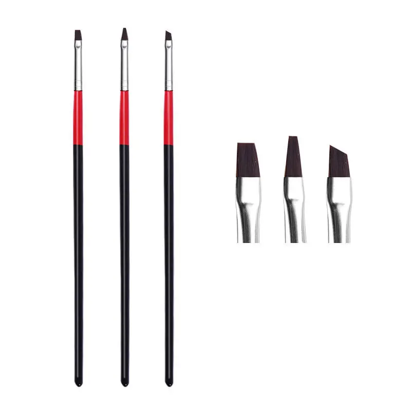 Набор кистей для ногтей 3 шт./компл. кончики рисования линий 3D Ручка сделай сам