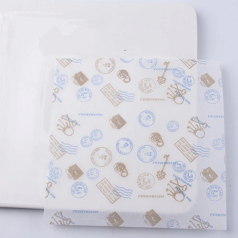 50 шт. масляная бумага для упаковки хлеба сэндвичей гамбургеров картофеля фри |