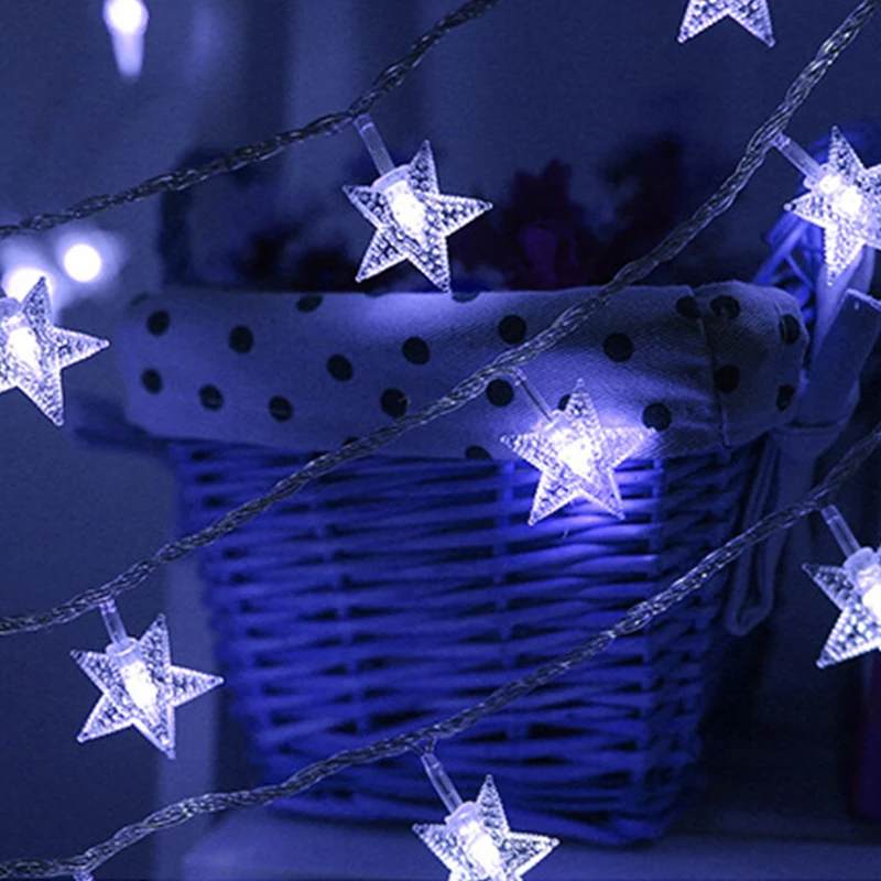 СВЕТОДИОДНАЯ Гирлянда со звездами Сказочная Гирлянда-занавеска украшение для