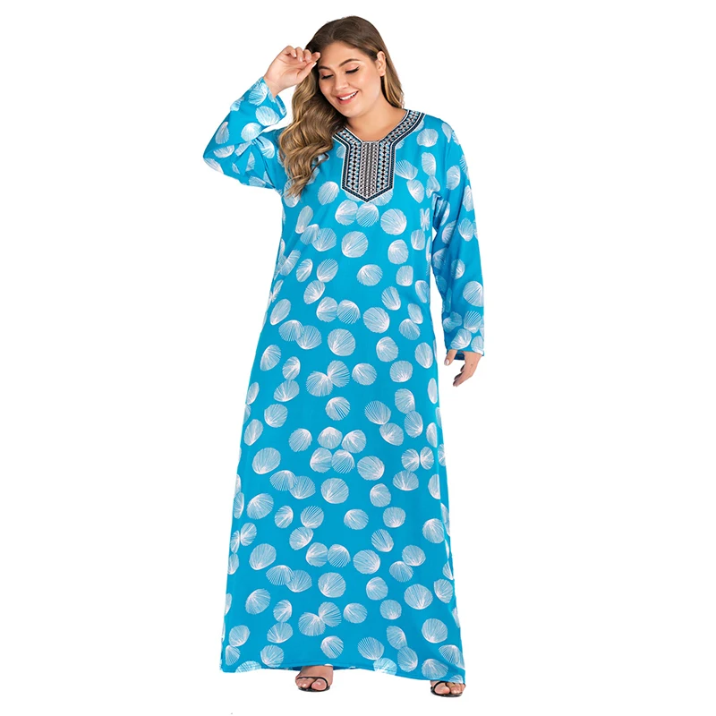 Женские мусульманские длинные юбки повседневные льняные платья с v-образным