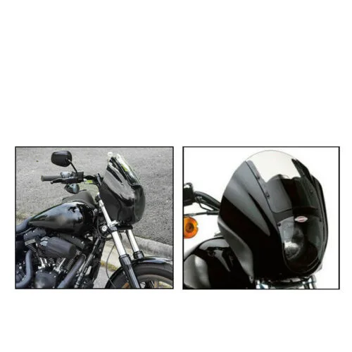 

Motorcycle ABS Quarter Headlight Fairing W/Windshield For Harley Sportster XL 1200 883 XL883N Dyna FXR 1986-2017