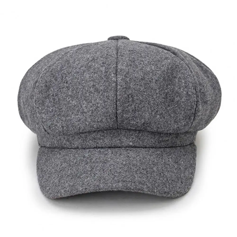 

Octagonal Cap Decorative Newsboy Cap Casual Plain Octagonal Newsboy Hat