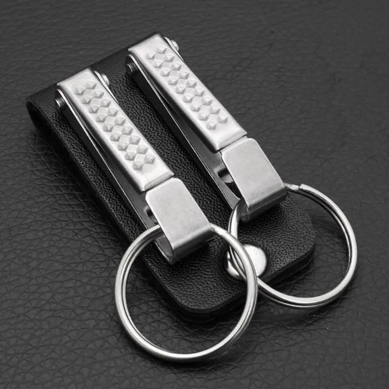 1 шт. Для мужчин кожаный ремень петля брелок съемный пояс с клипсами для ключей