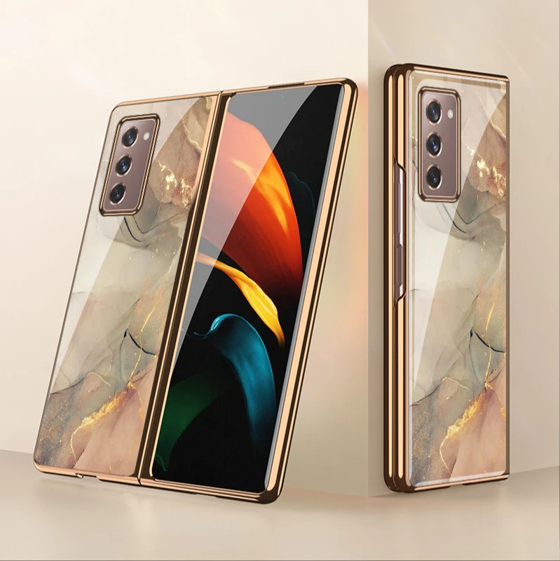 

Samsung W21 складной мобильный телефон чехол zfold2 защитный чехол f9160 против падения w2021 стекло прилив бренд гальваническое покрытие для мужчин и ж...