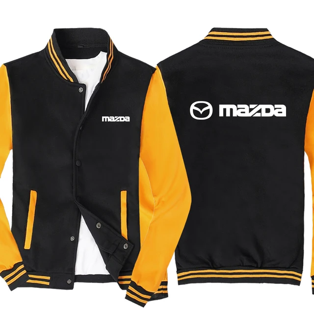 

NEW Fashion Spring Autumn Men Mazda Logo Baseball Jacket Sportswear Casual Sweatshirt Hip Hop Harajuku Uniform 3 Colors