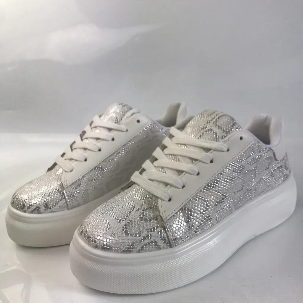 Женские парусиновые туфли со змеиным принтом летняя повседневная обувь из