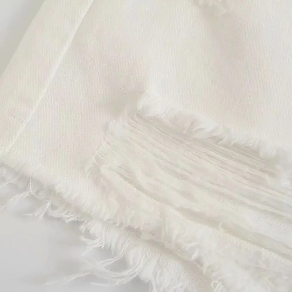 

XNWMNZ 2021 Fashion Women Ripped Denim Shorts bm y2k Summer Casual High Waist Hot Korean Jean Shorts Sexy Loose Wide-Leg Shorts