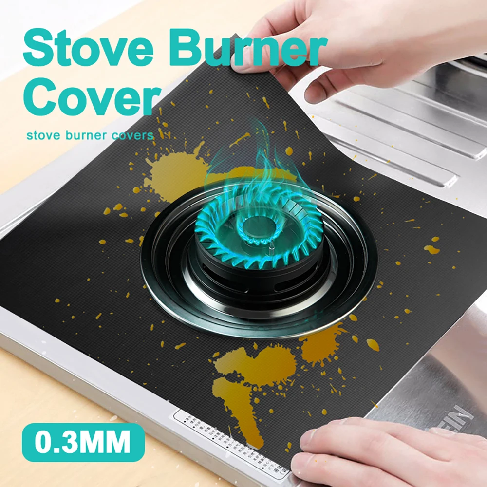 

Stove Protector Cover Reusable Non-Stick Self Adhesive Foil Cleaning Mat Gas Stove Protector Stovetop Burner For Cookware