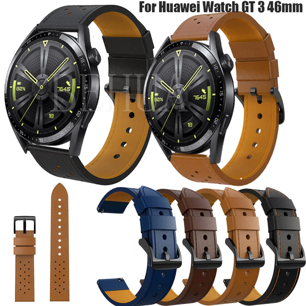 

Wristband For Huawei Watch GT 3 46mm / GT2 / GT Runner Smart Wriststrap Honor Magic 2 46MM Bracelet Leather Strap 22mm Watchband