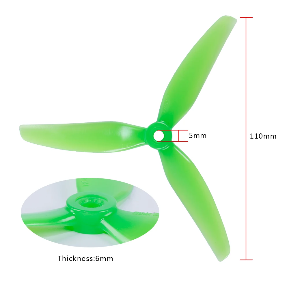 HQProp Ethix S3 5X3.1X3 5031 5 дюймов 3 лопастной пропеллер розовый + зеленый арбуз для RC FPV Racing