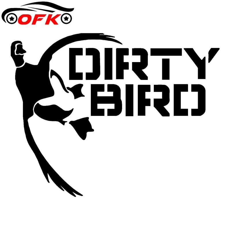 

Модный виниловый декоративный автомобильный стикер OFK «Грязные птицы» 12,6 см * 9,9 см
