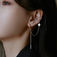 zircon flower ear line ear bone clip one earrings korean women fashion tassel earrings jewelry