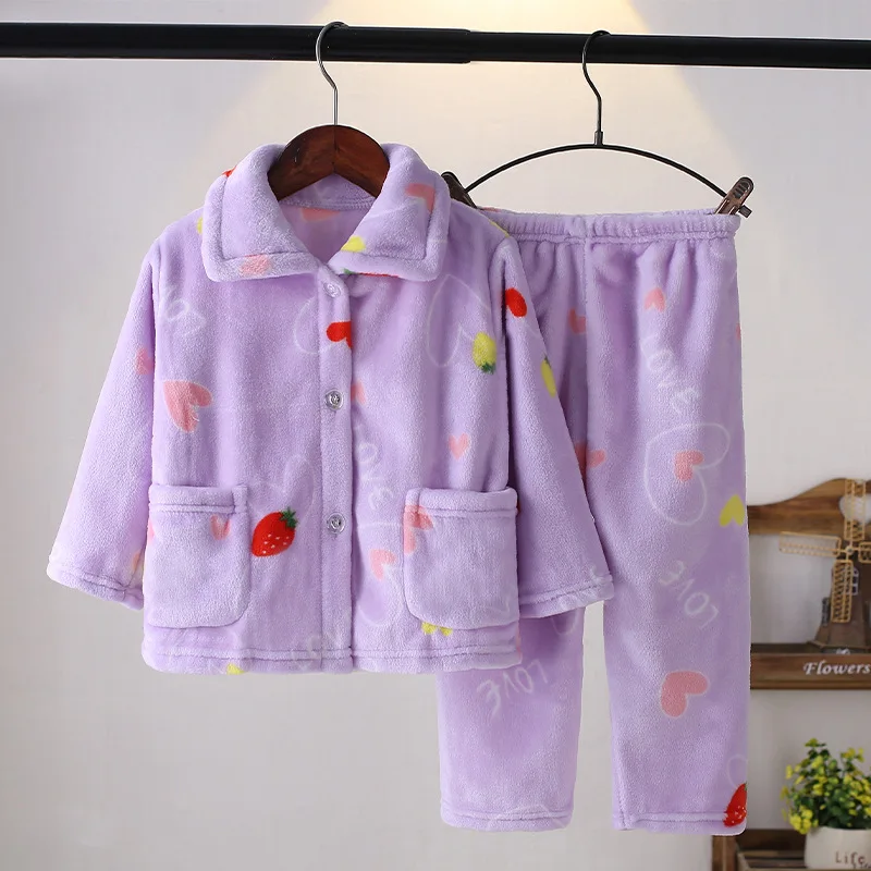 

Children Autumn Long Sleeved Pajamas Set Clothing For Boys Girls Cartoon Cotton Tops+Pants 2pcs Pyjamas Kids Underwear Outfits