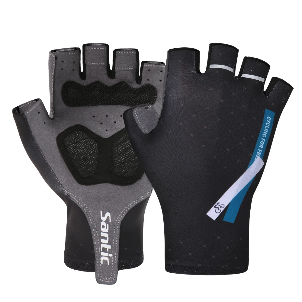 Перчатки Santic мужские велосипедные дышащие перчатки без пальцев с сетчатыми