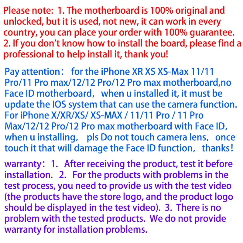 100%Origina Unlocked For iPhone 11 Pro Motherboard IOS Full Chips Mainboard Clean iCloud Logic Board Face ID Tested IPHONE11 pro | Мобильные