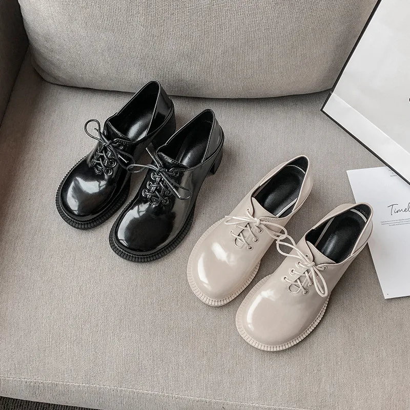 

Asumer 2020 hot sale patent leather women pumps round toe spring summer single shoes simple vintage dress office shoes woman