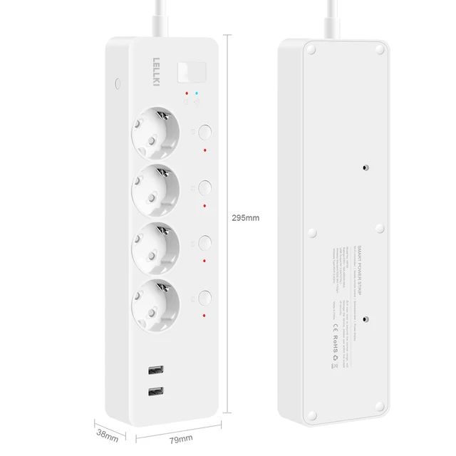 Zigbee Power Strip Energy Monitoring Wifi Smart Usb Socket 220V Eu Korea Plug Tuya Smart Life Home Alexa Google Yandex Station 6