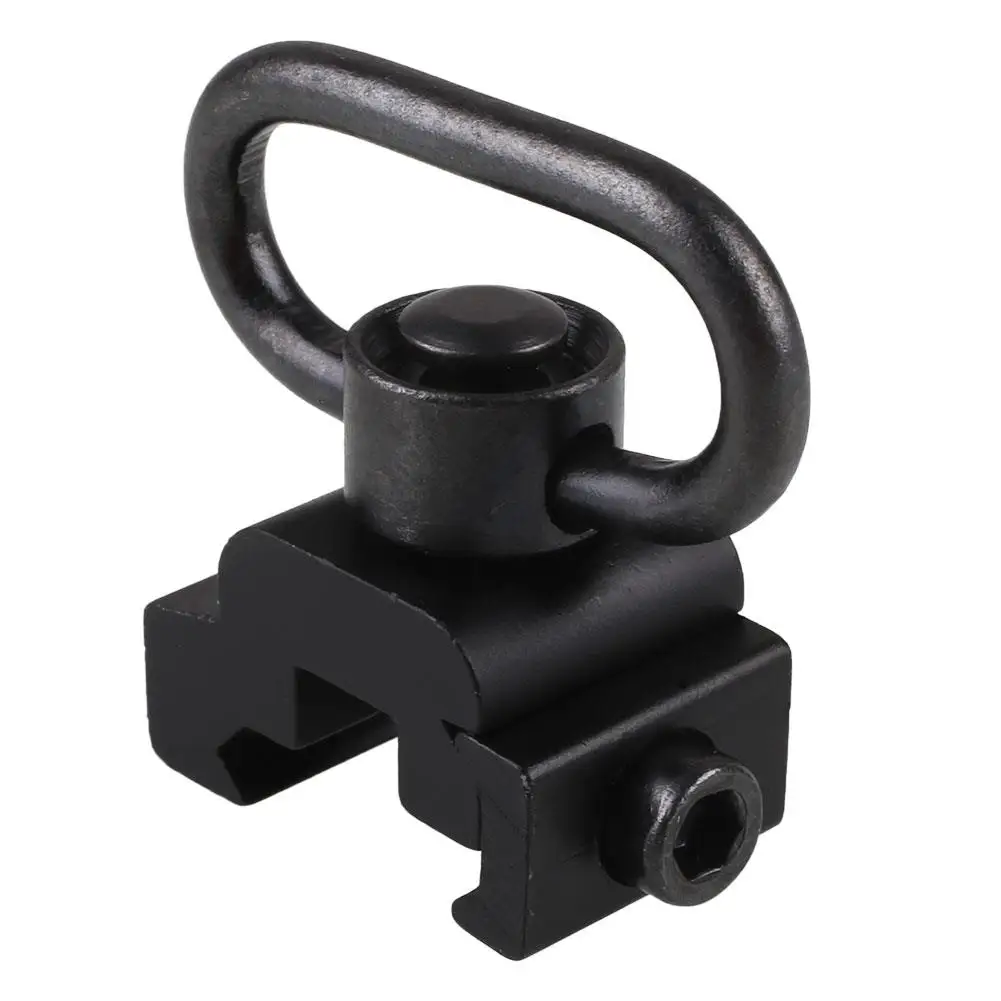 

QD Detachable Adapter Heavy Duty Push Button Sling Swivel with Base Fit on 20mm Weaver Rails for Hunting
