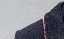 

Autumn and Winter New Tweed Piping Cardigan Short Coat Black Lapel Small Coat