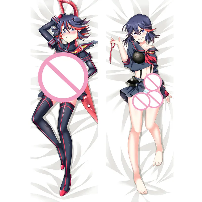 MMF-funda de almohada de Kill la Kill (Kiru Ra Kiru), chica sexy, Ryuko Matoi & Satsuki Kiryuin, funda de almohada para el cuerpo, Dakimakura-2