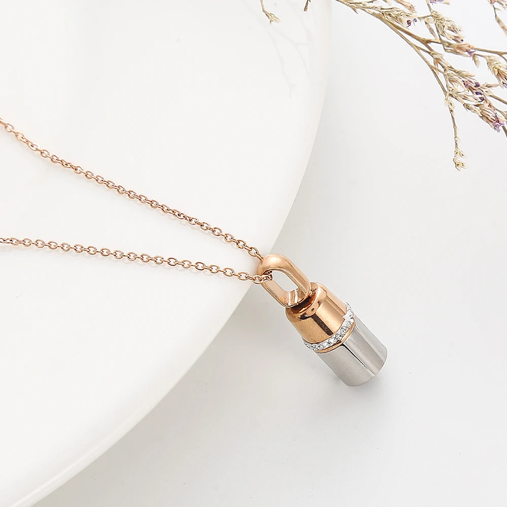 WYBU ожерелье из титановой стали с подвеской в виде колонны для женщин цепочка