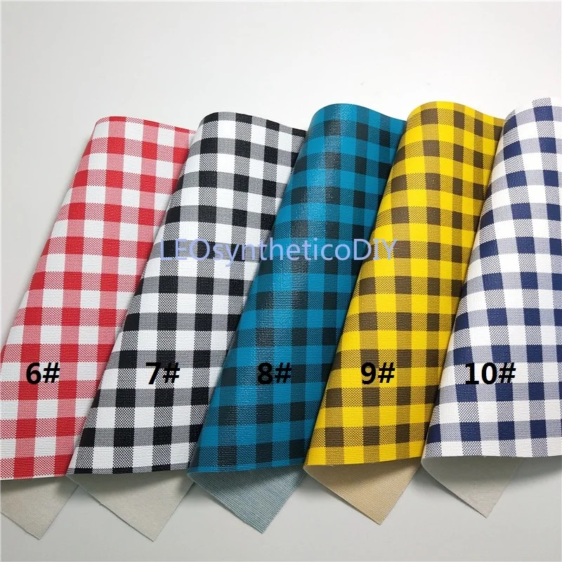1PCS A4 SIZE Faux Leather Fabric Printed Tartan PU Sewing GM3024B | Дом и сад