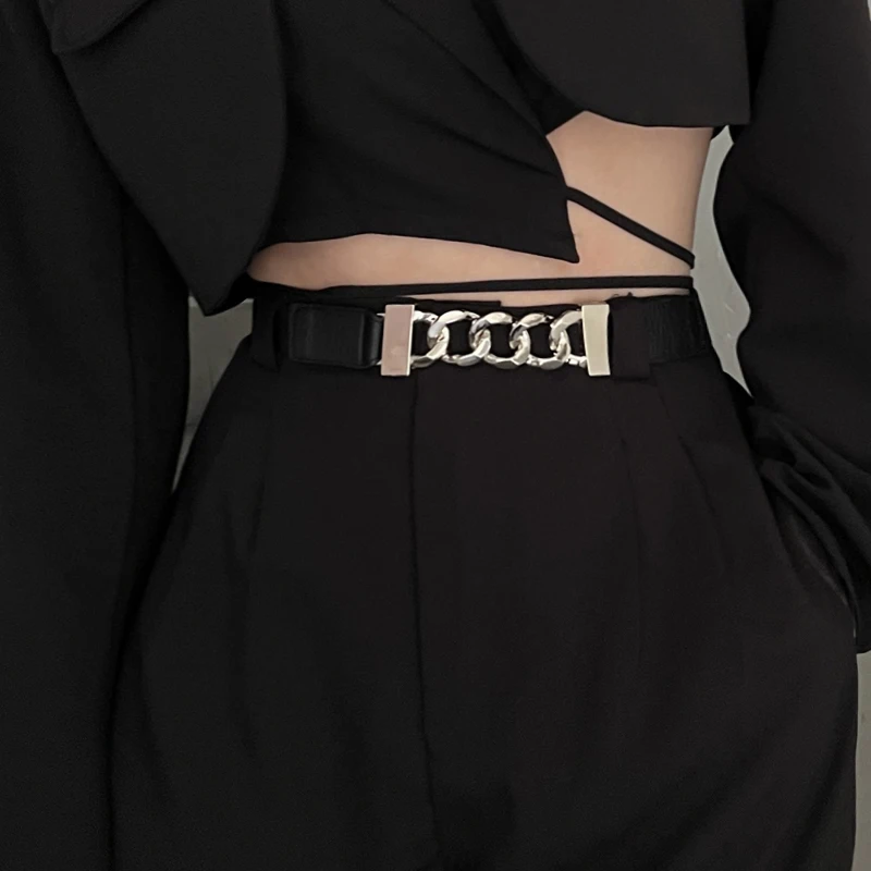 

Punk Women Belts Corset Belt Adjustable Elasticity Designer Buckle Waist Strap All-match Jeans Black Ladies Fashion Waistband