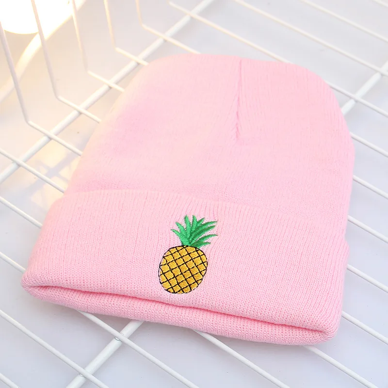 

Men's and women Winter Leisure Warm Knitted Hat Embroidery Pineapple Hats For Beanie Couple Baotou Caps Skullies Beanies Z98