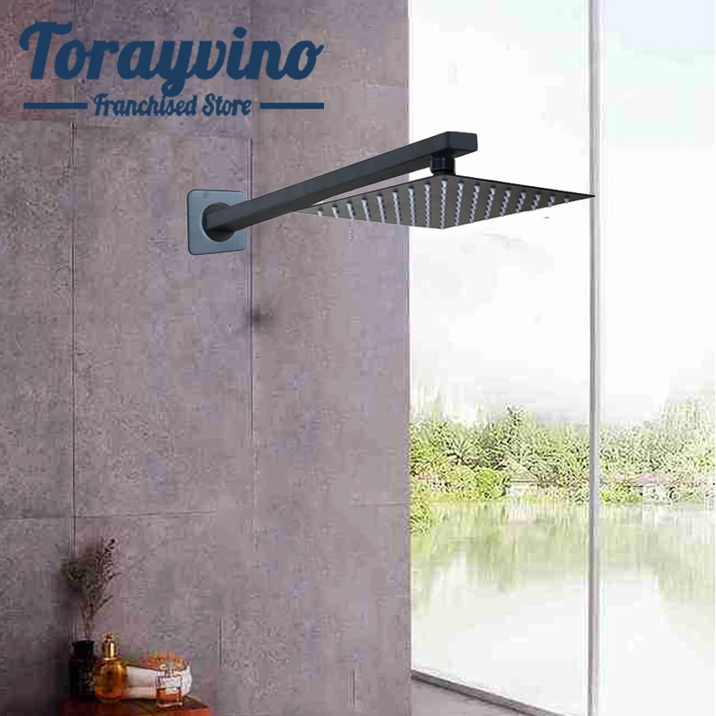 Torayvino Ванная Комната Черная душевая головка с душевой рукояткой роскошный черный