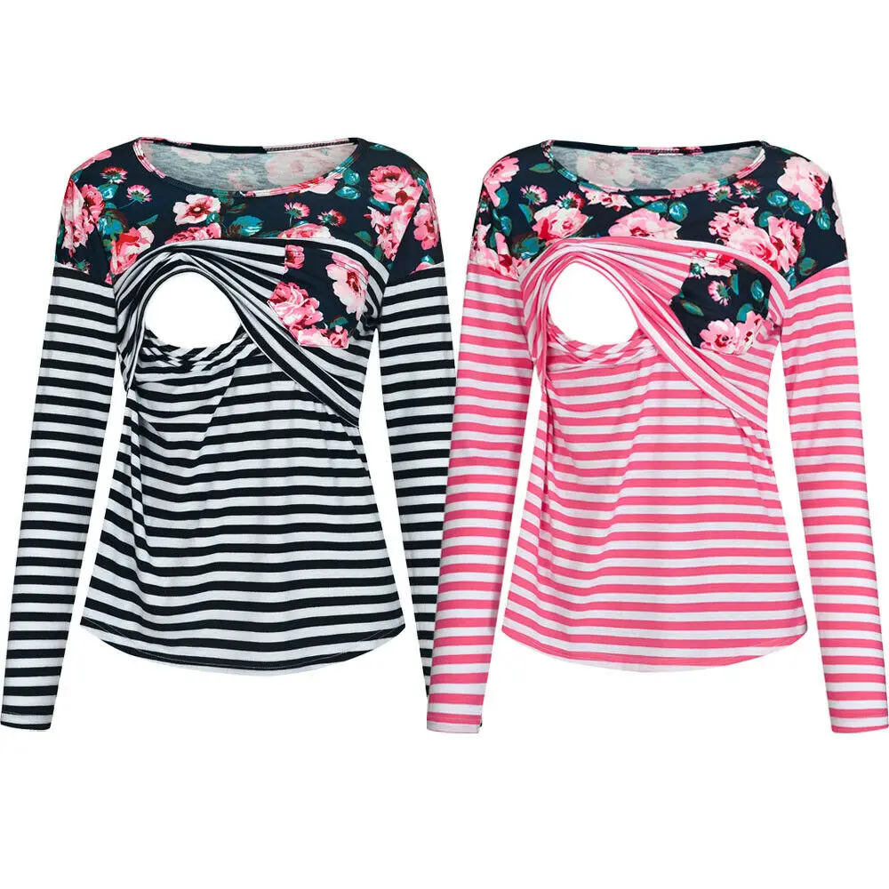 Лидер продаж Женская Футболка для беременных кормящих грудью с длинным рукавом