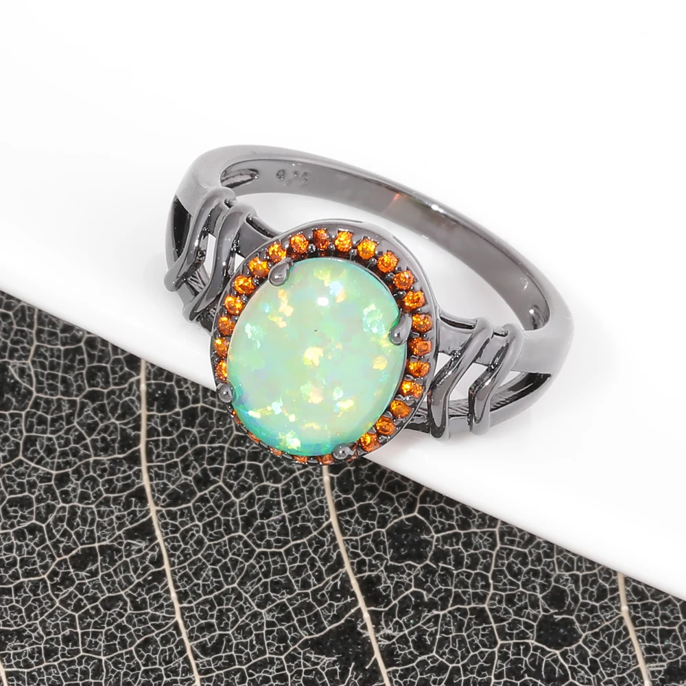 Cinily создан зеленый огненный опал оранжевый гранат Черное золото Цвет оптовая