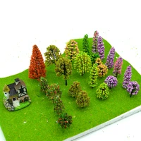 30pcs colorful tree 3 10cm model trees artificial miniature tree train park railroad railway layout scene diorama