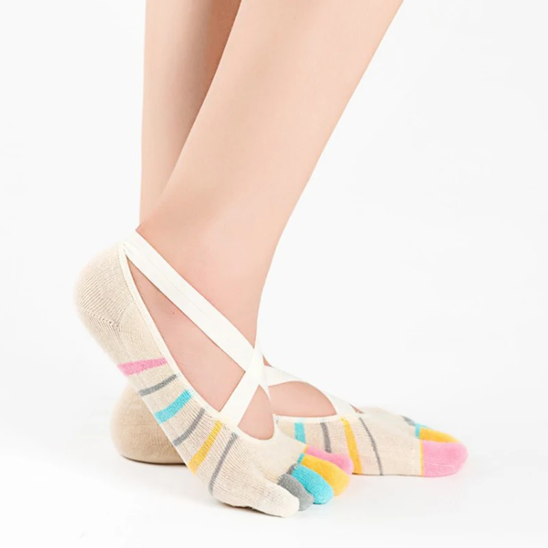 5 пар женские спортивные носки невидимки с пятью пальцами|Носки для йоги| |