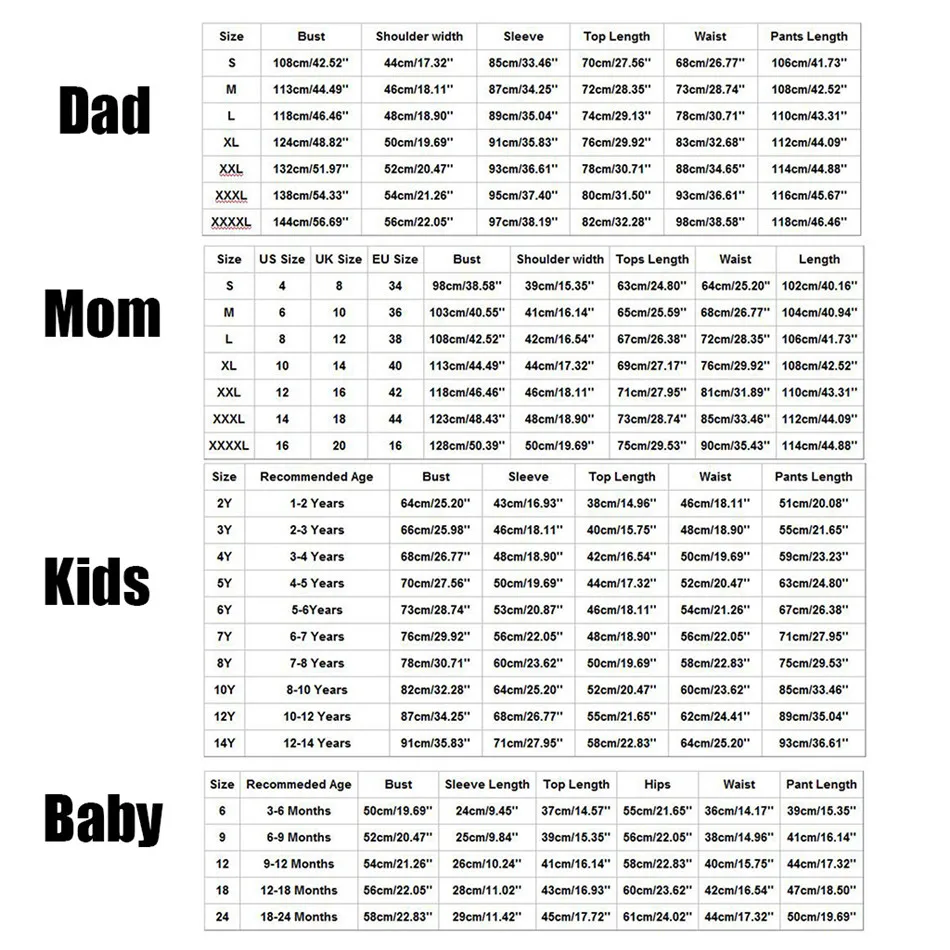 

Christmas Family Matching Pajamas Tops+Pants 2pcs Father Mother Daughter Son Sleepwear Stripe Xmas Mommy and Me Pj's Clothes Set