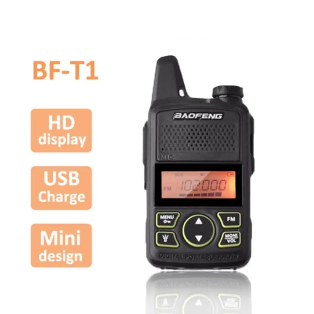 Компактная портативная рация BF T1 Портативное двухстороннее радио портативное с