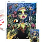 5D алмазная живопись плохая девушка полная квадратная круглая Алмазная вышивка мозаика темная Фея стразы набор картин украшение комнаты искусство