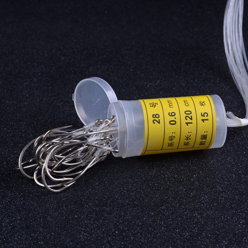 

50pcs Roll Feeder Fishhook Carp Fly Tackle Fish Worm Jig Carbon Steel Fishing Hook Lead Head Wire Line Tied Bait Fish Hooks