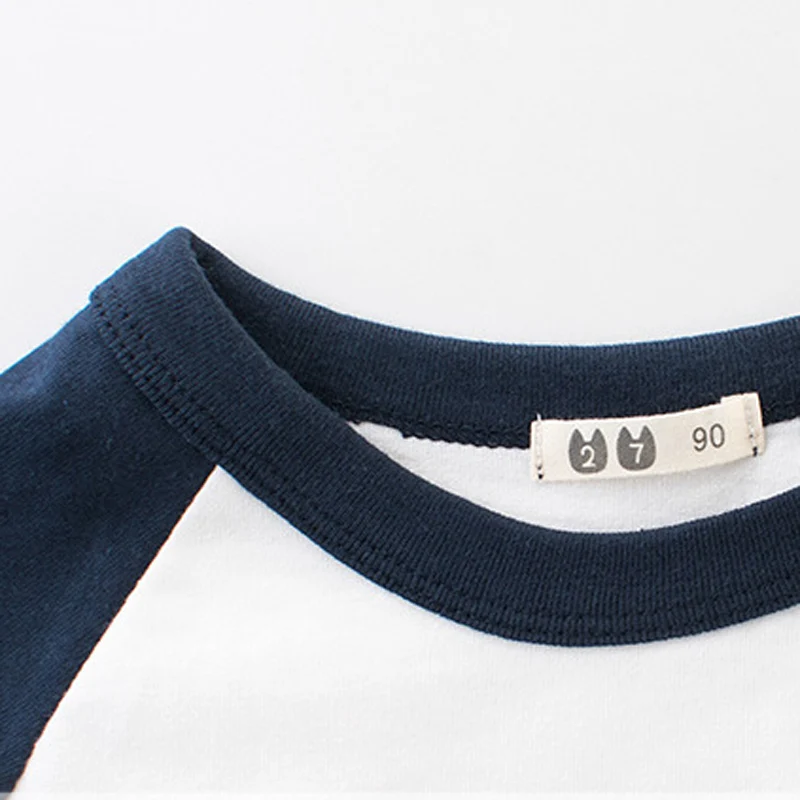 Ropa de oto&ntilde;o para ni&ntilde;os, camiseta de manga larga con letras estampadas, Tops de algod&oacute;n, ropa para beb&eacute;s, 2022-2